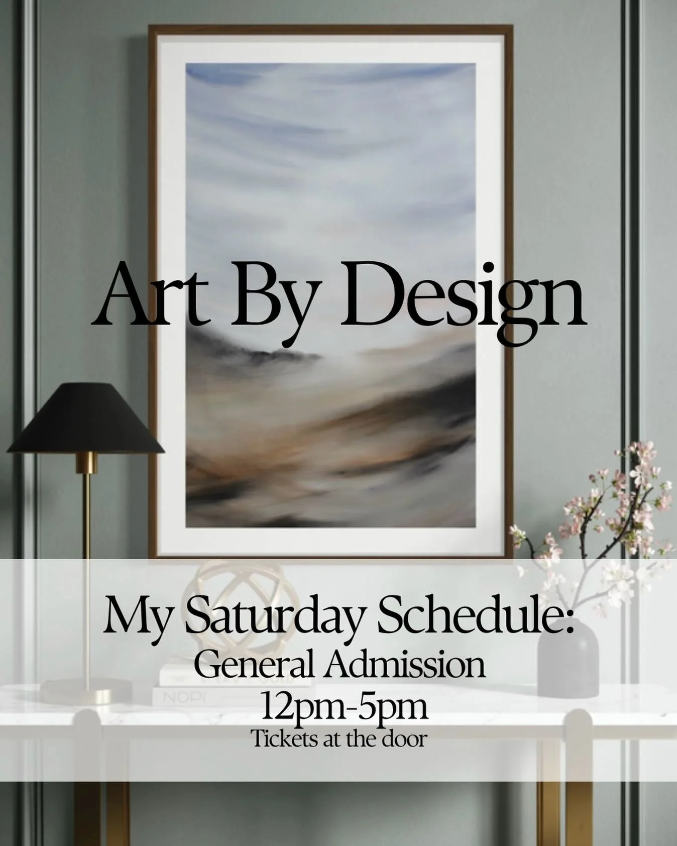 Planning to come by Art By Design on Saturday? I&rsquo;ll be there 12-5! Would love you to stop by my booth during your visit. General admission tickets available at the door. Located at the @agricenterinternational
