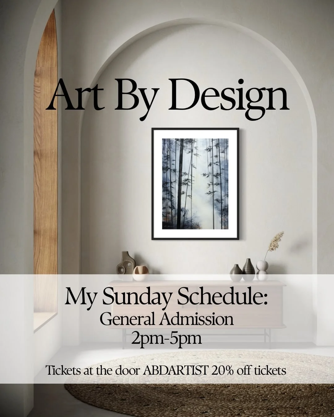 My Sunday hours! 2pm-5pm @agricenterinternational Last day to visit Art By Design 🥹 Here are a couple of my bolder watercolor pieces available; these statement pieces are both in brand new sparkly frames and ready to hang! &lsquo;Dawn&rsquo;s Embrac