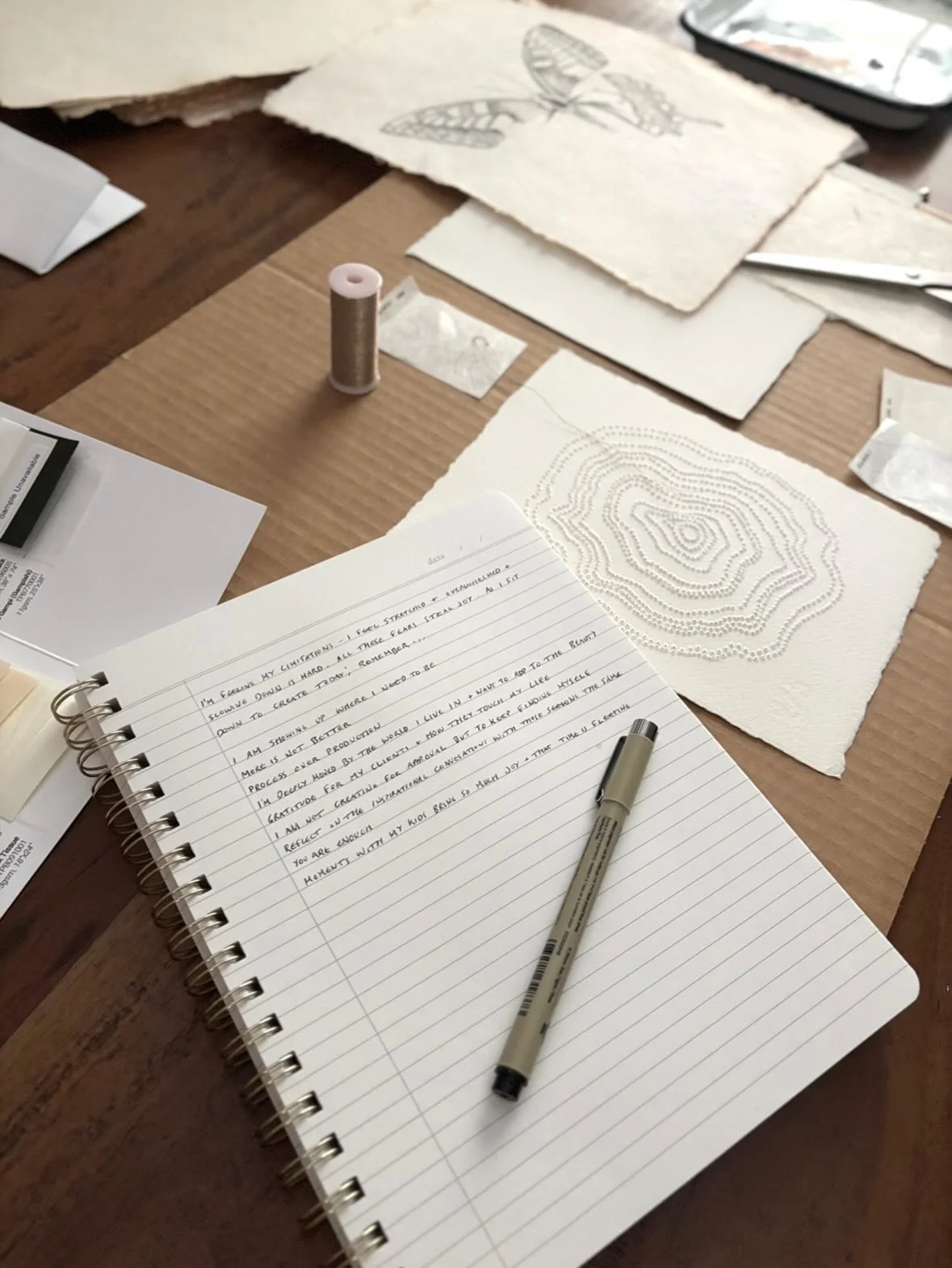 I&rsquo;m feeling the overwhelm of a busy, broken up schedule which I&rsquo;ve found can lead to creating out of a place of fear; productivity over process, approval over joy of creating, limitation over abundance and this ultimately leads to me not 