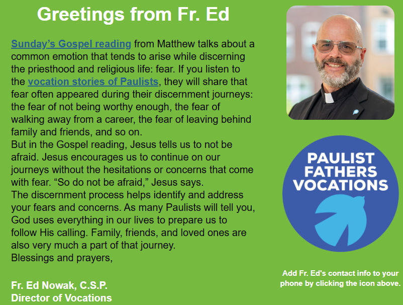 Read the June 22 edition of “Call of the Spirit,” our electronic newsletter