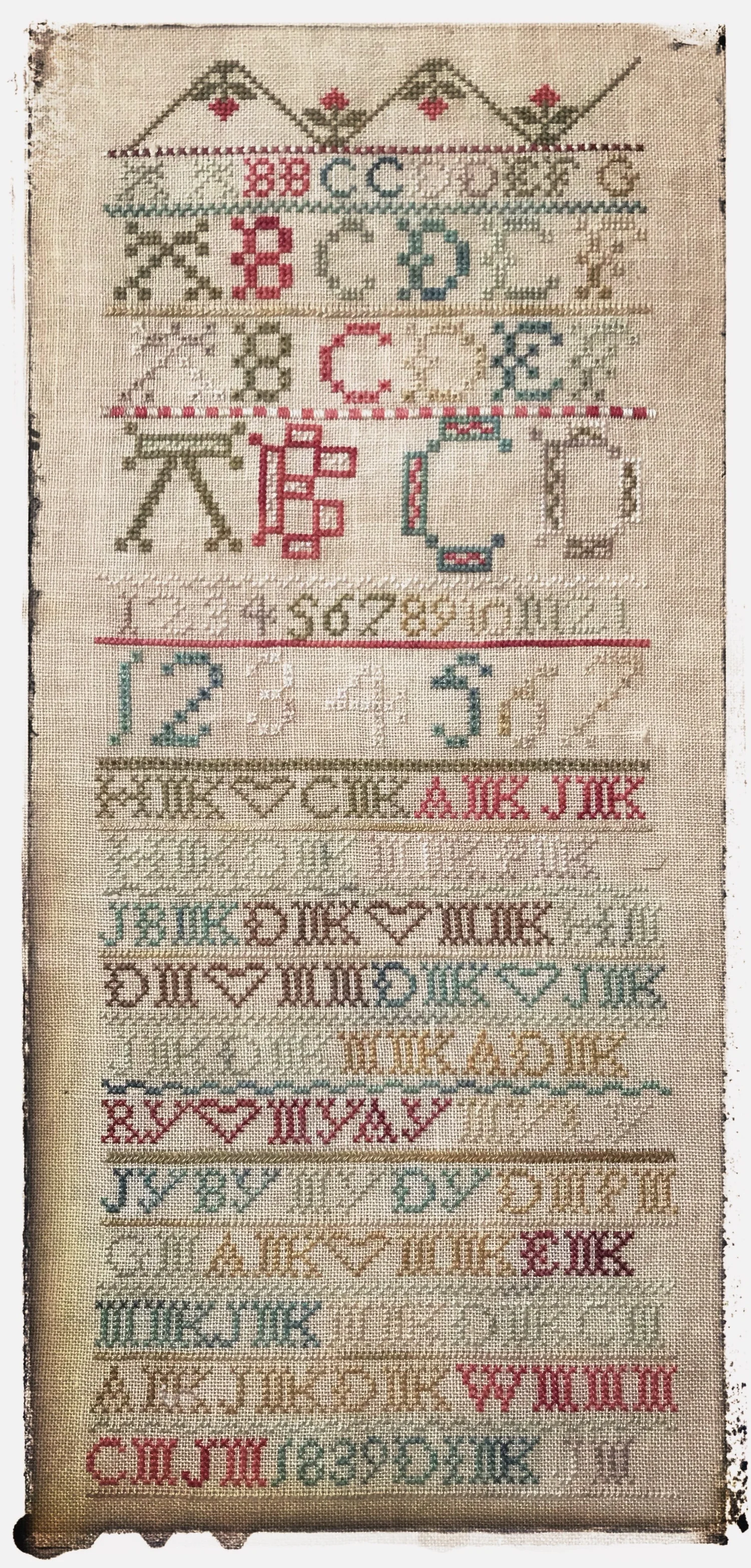 Antique Family Sampler PDF Chart — Lucy Beam