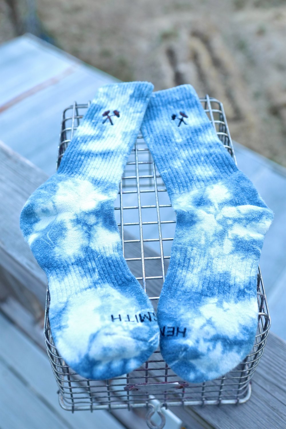 Indigo Tie-Dye Socks — Hempsmith Clothing