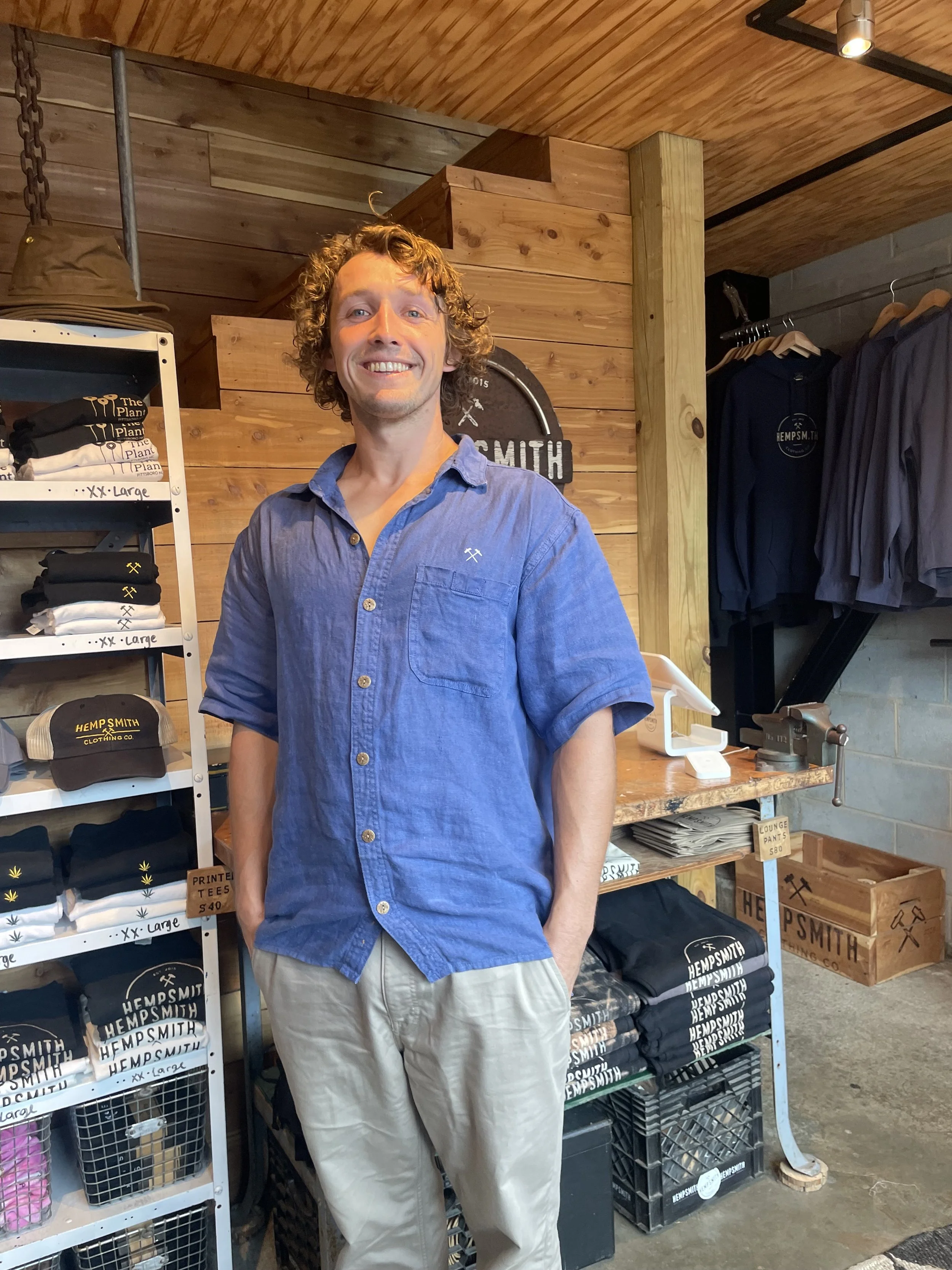 Navy Short Sleeve Button Down