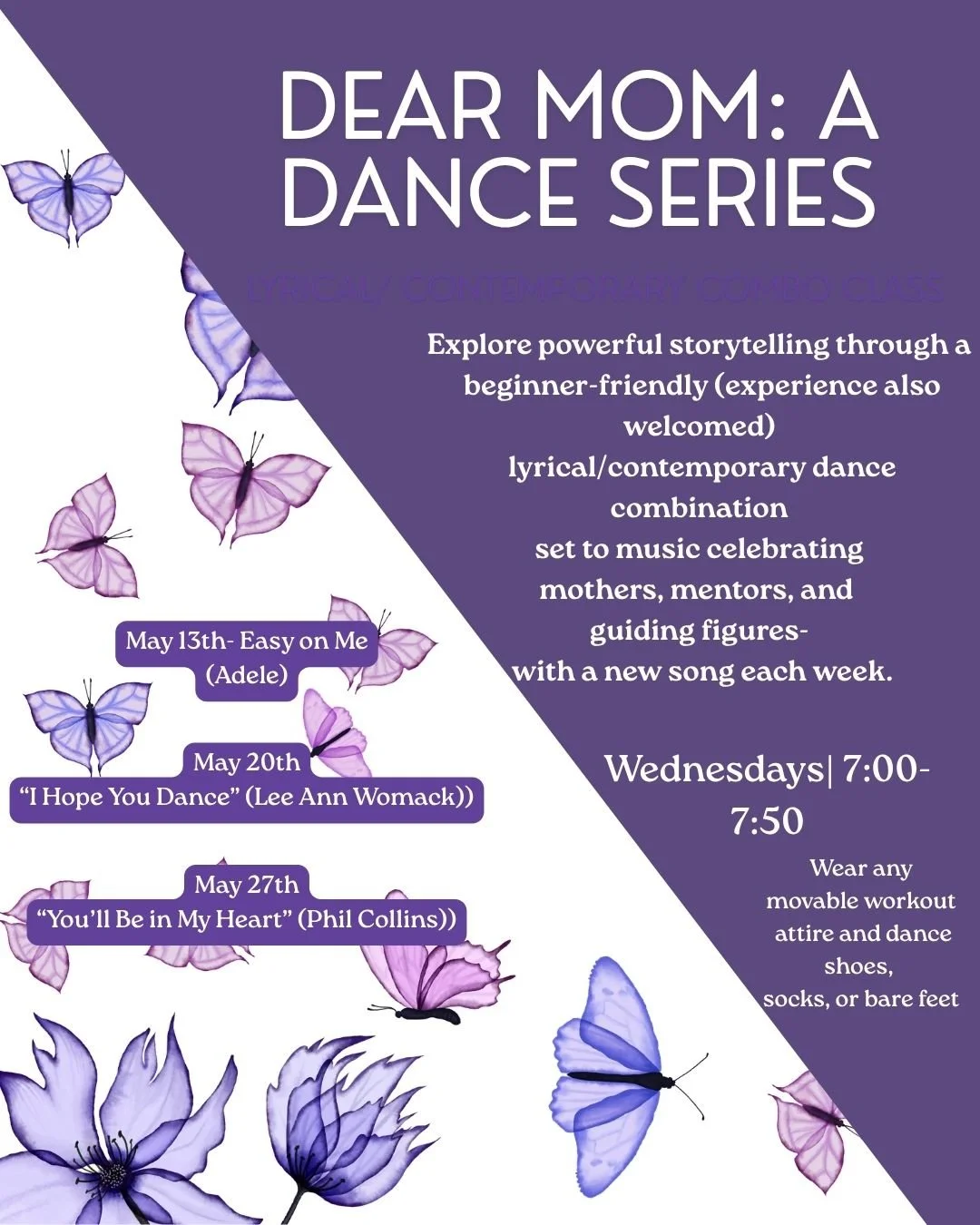 Dear Mom Lyrical/ Contemporary Combo Dance Class for Adults