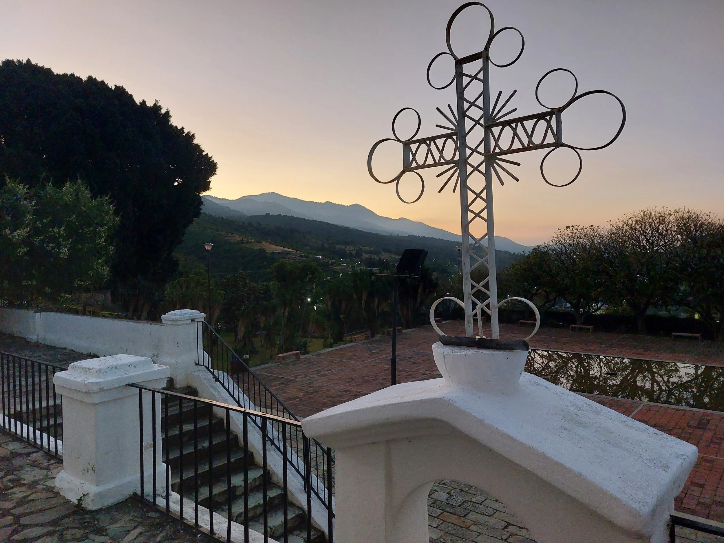 Cross overlook. Oaxaca. Mexico. Church. Adventure Travel.