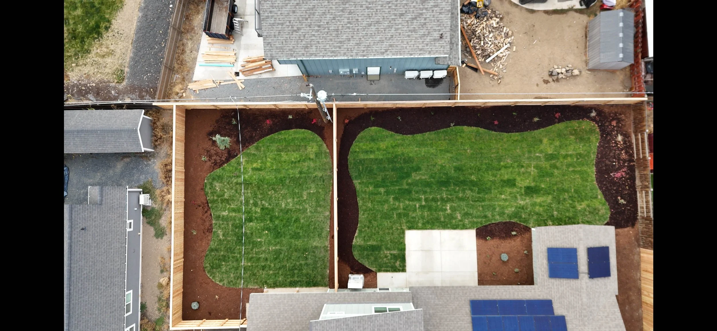 Sod installation on graded soil, Bend Oregon