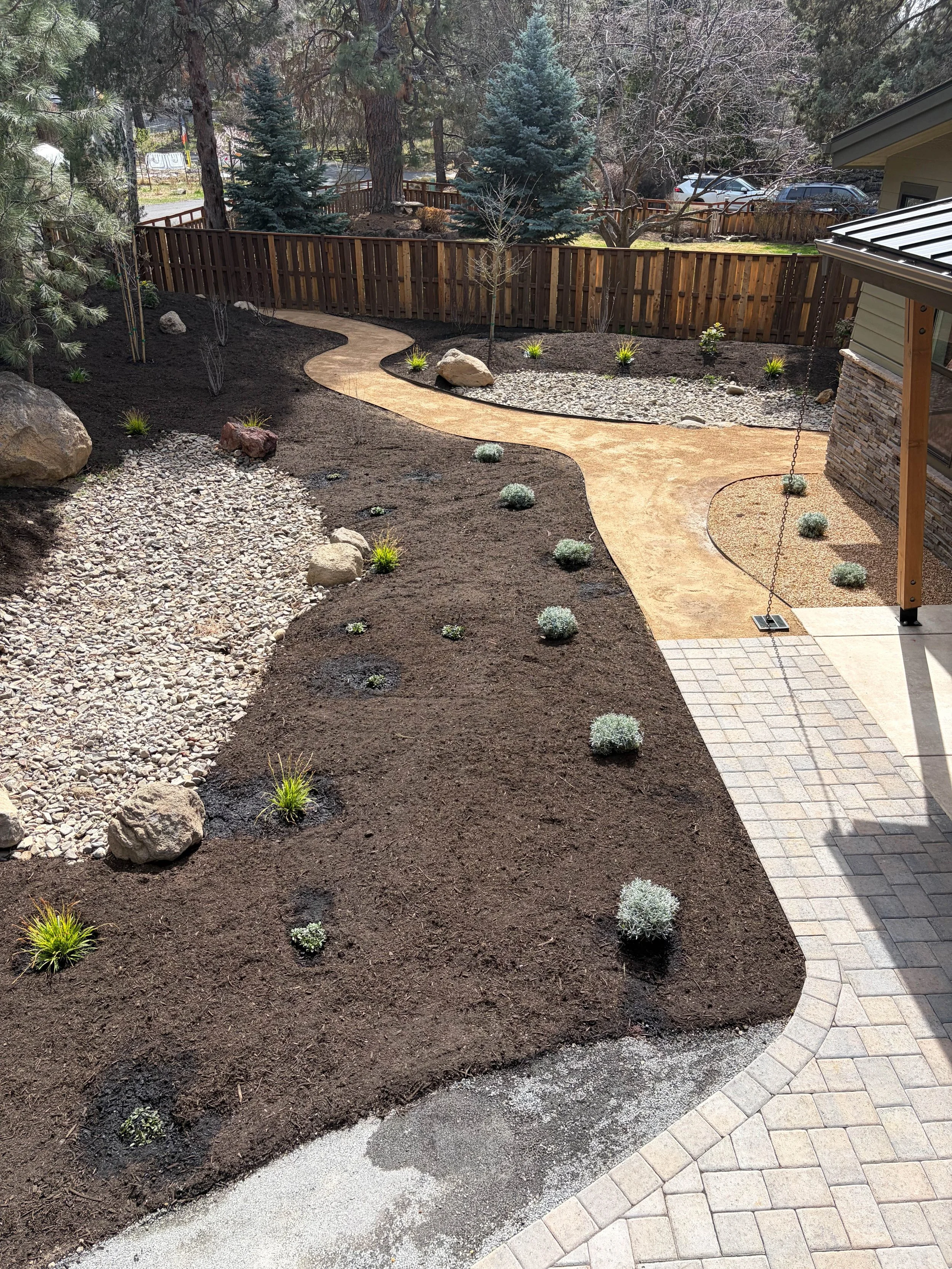 New sod with drip irrigation, Bend Oregon