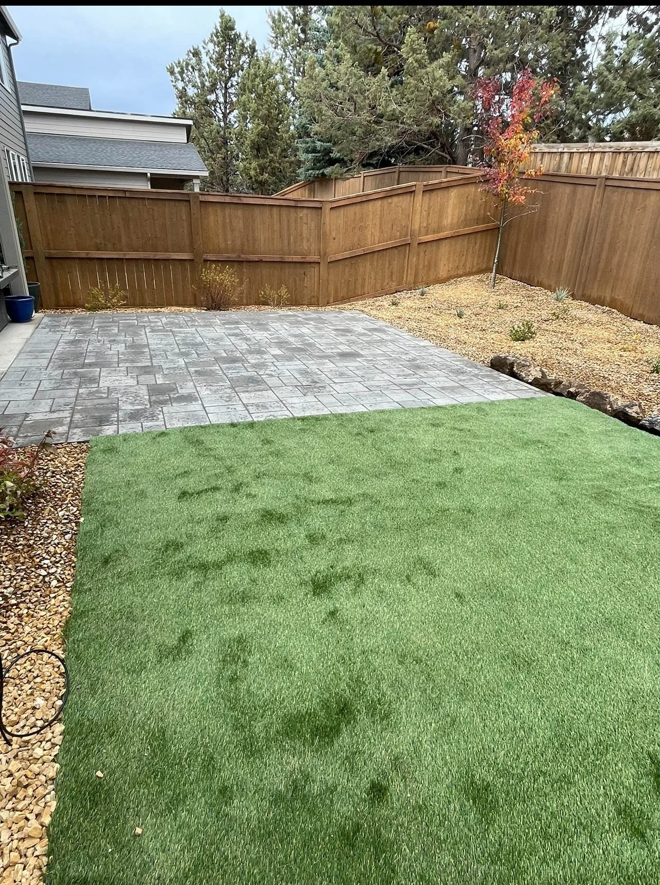 Sod installation on graded soil, Bend Oregon