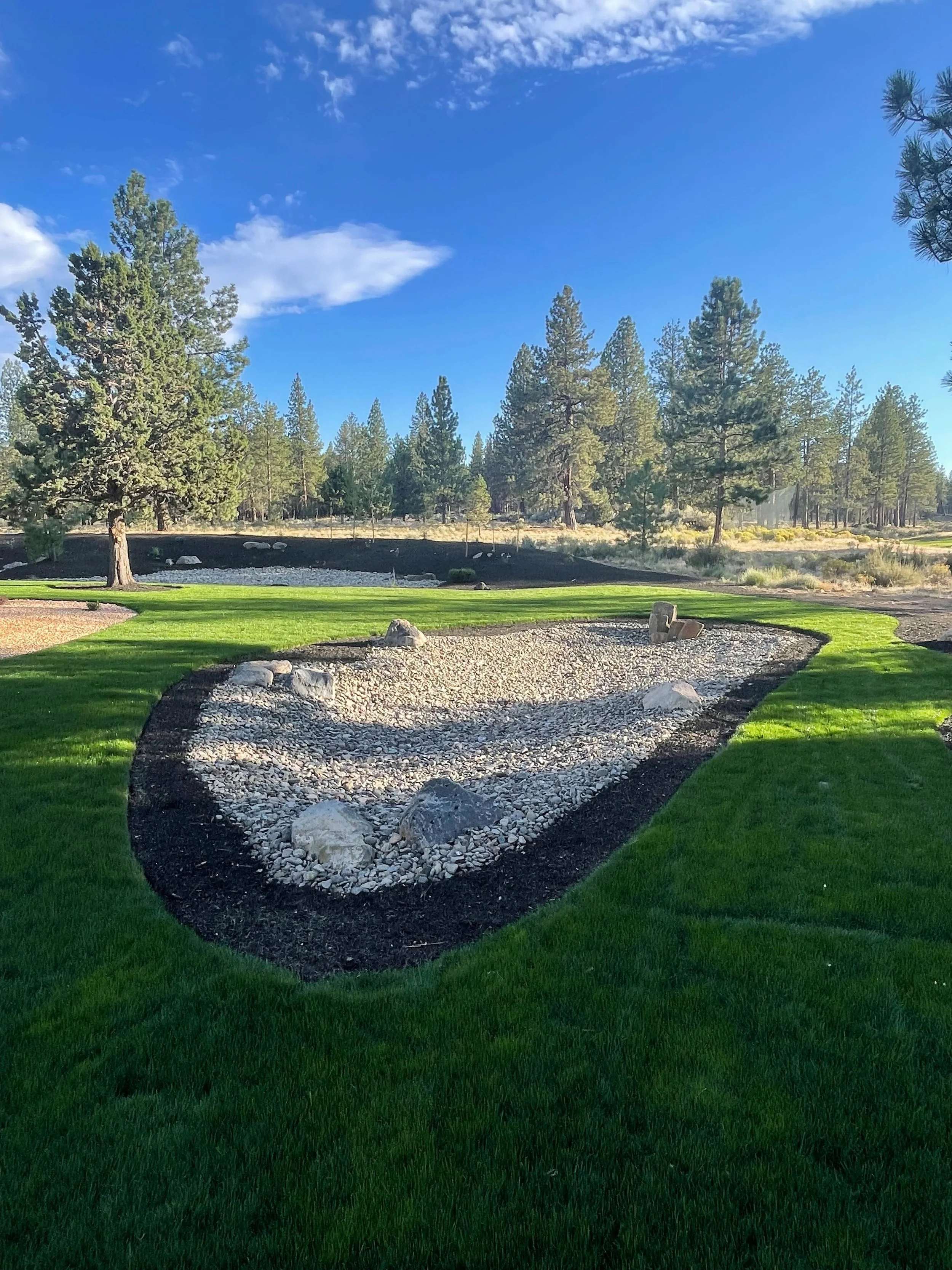 Sod installation on graded soil, Bend Oregon
