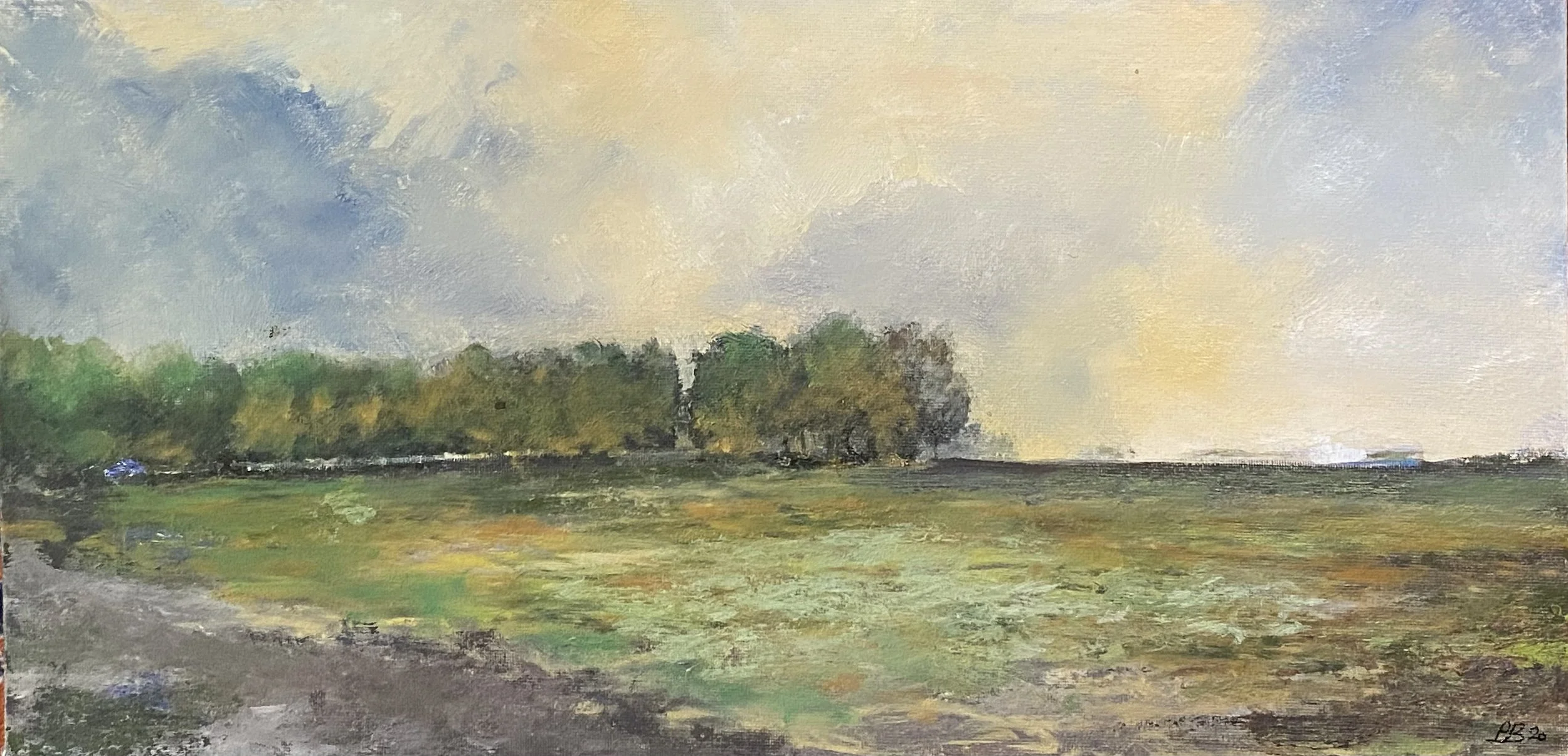 Treeline (20x10 on art board), $300