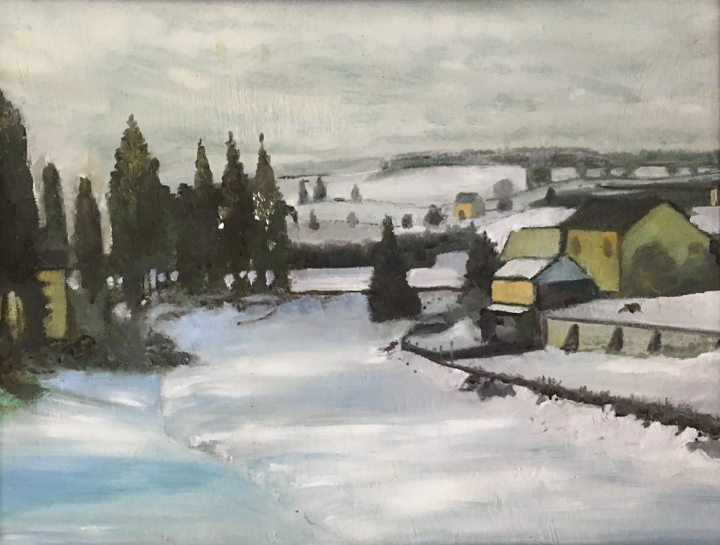 St. Chely, France (6x12 on board), $500 
