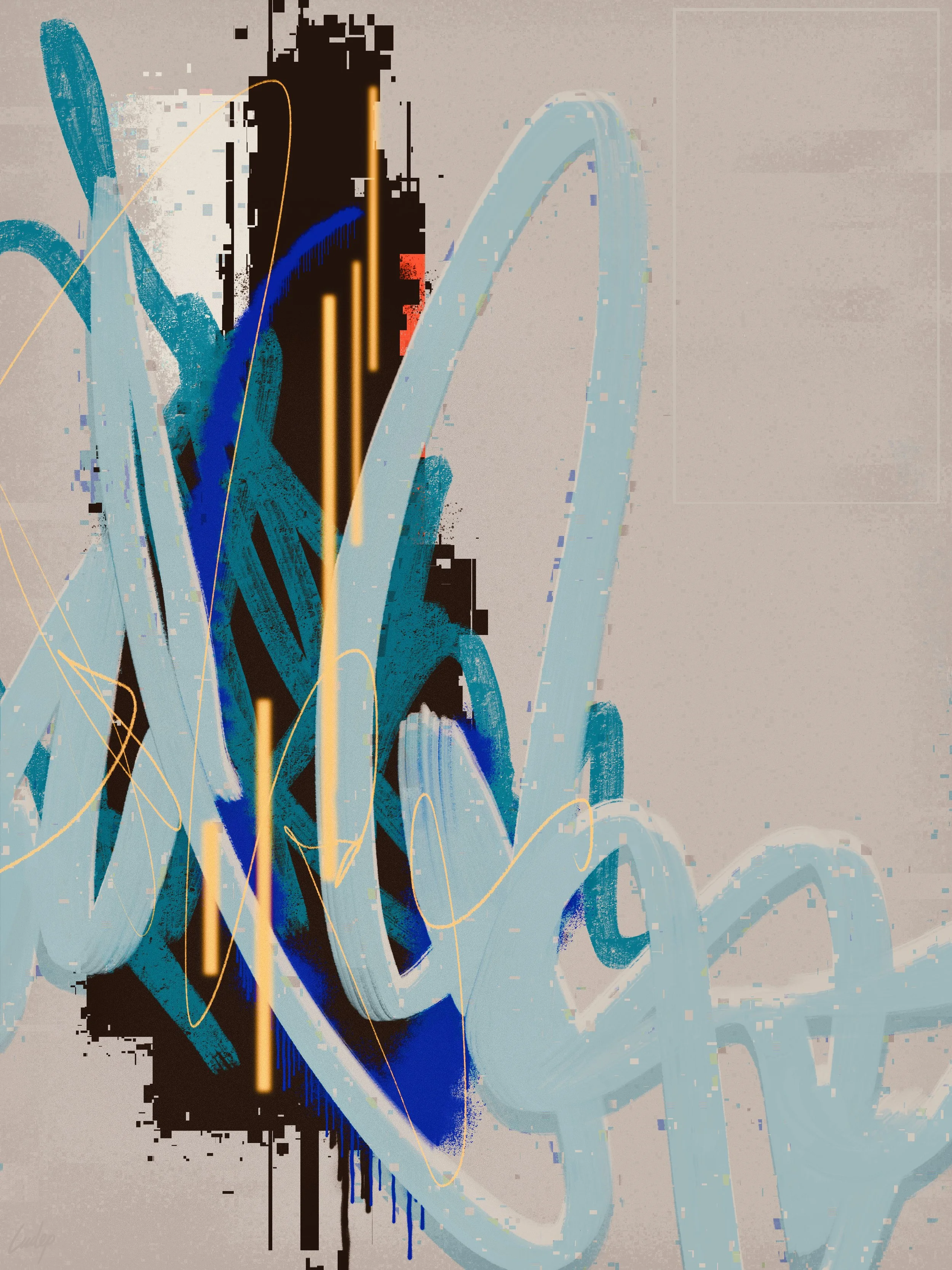 Contemporary abstract digital glitch art by lucclop. 
Cryptoart / NFT. UK modern art. 