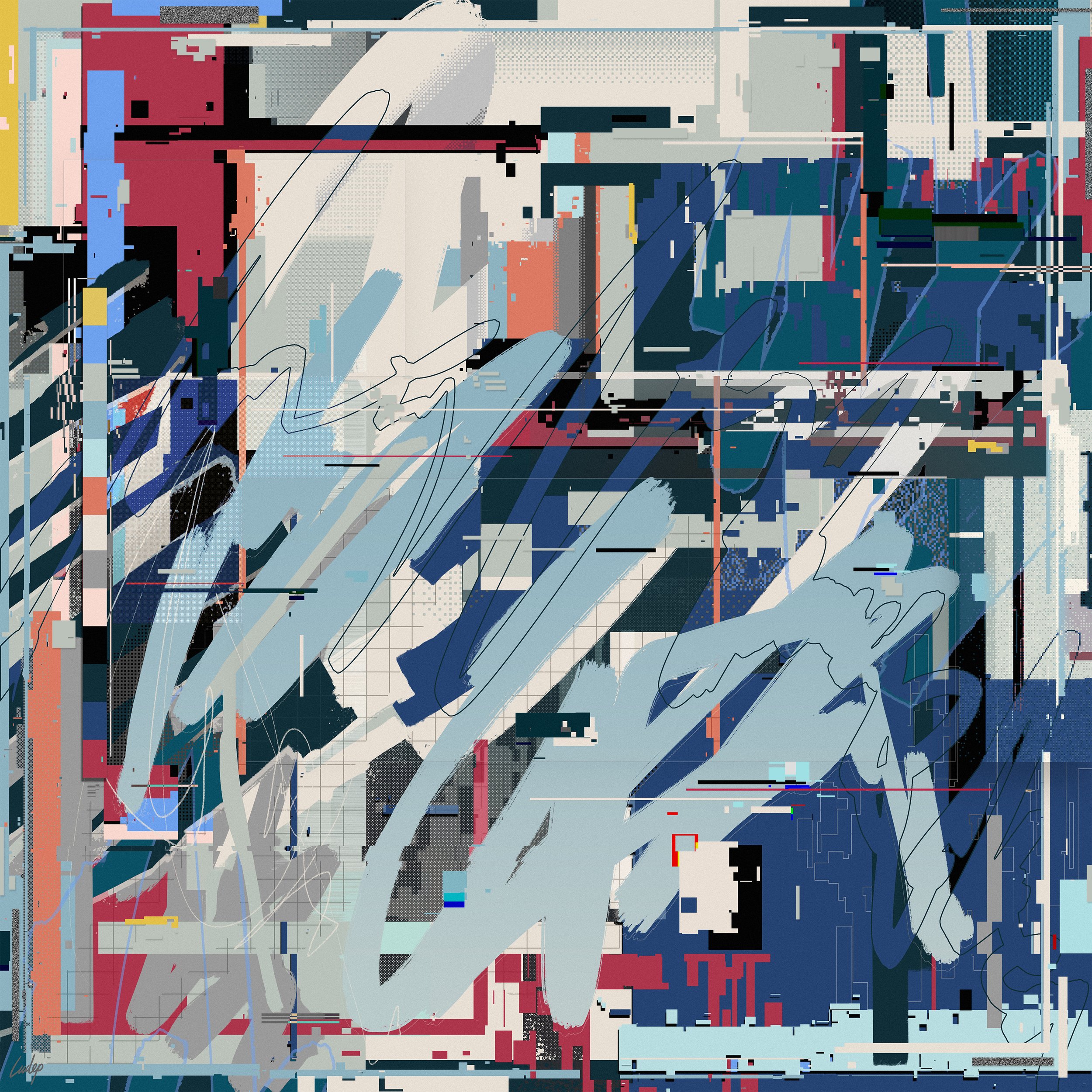 Contemporary abstract digital glitch art by lucclop. 
Cryptoart / NFT. UK modern art. 