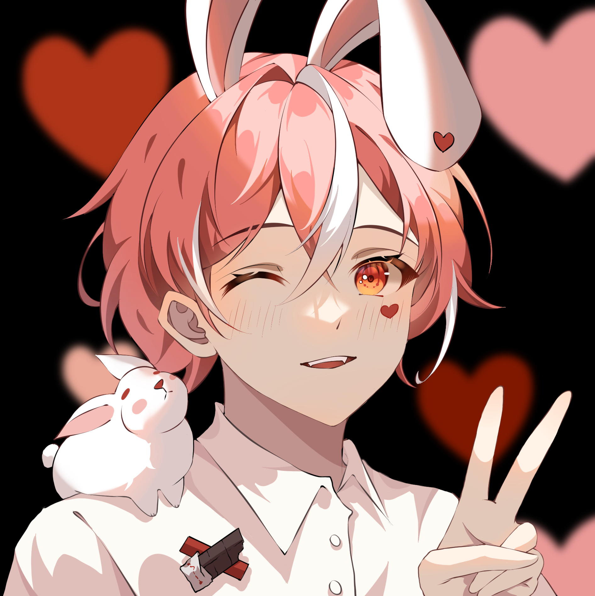 情人节兔兔 - 画师：许仙在世