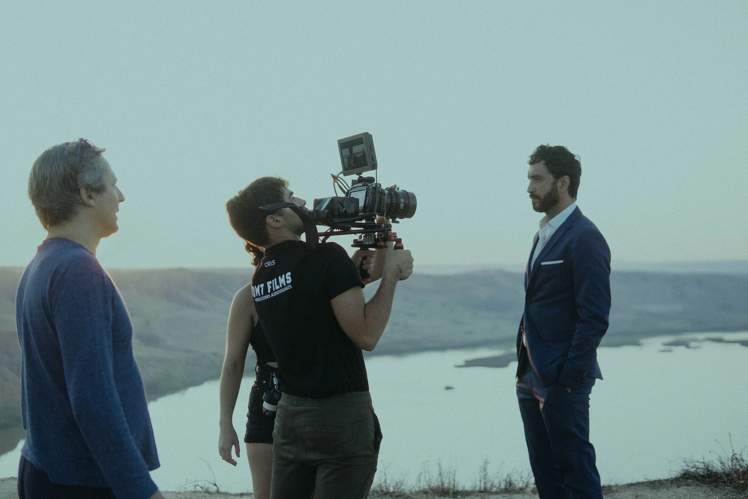 Miguel Ramiro en el rodaje del teaser de "La Música", de Marguerite Durás, dirigido por Jesús Noguero.