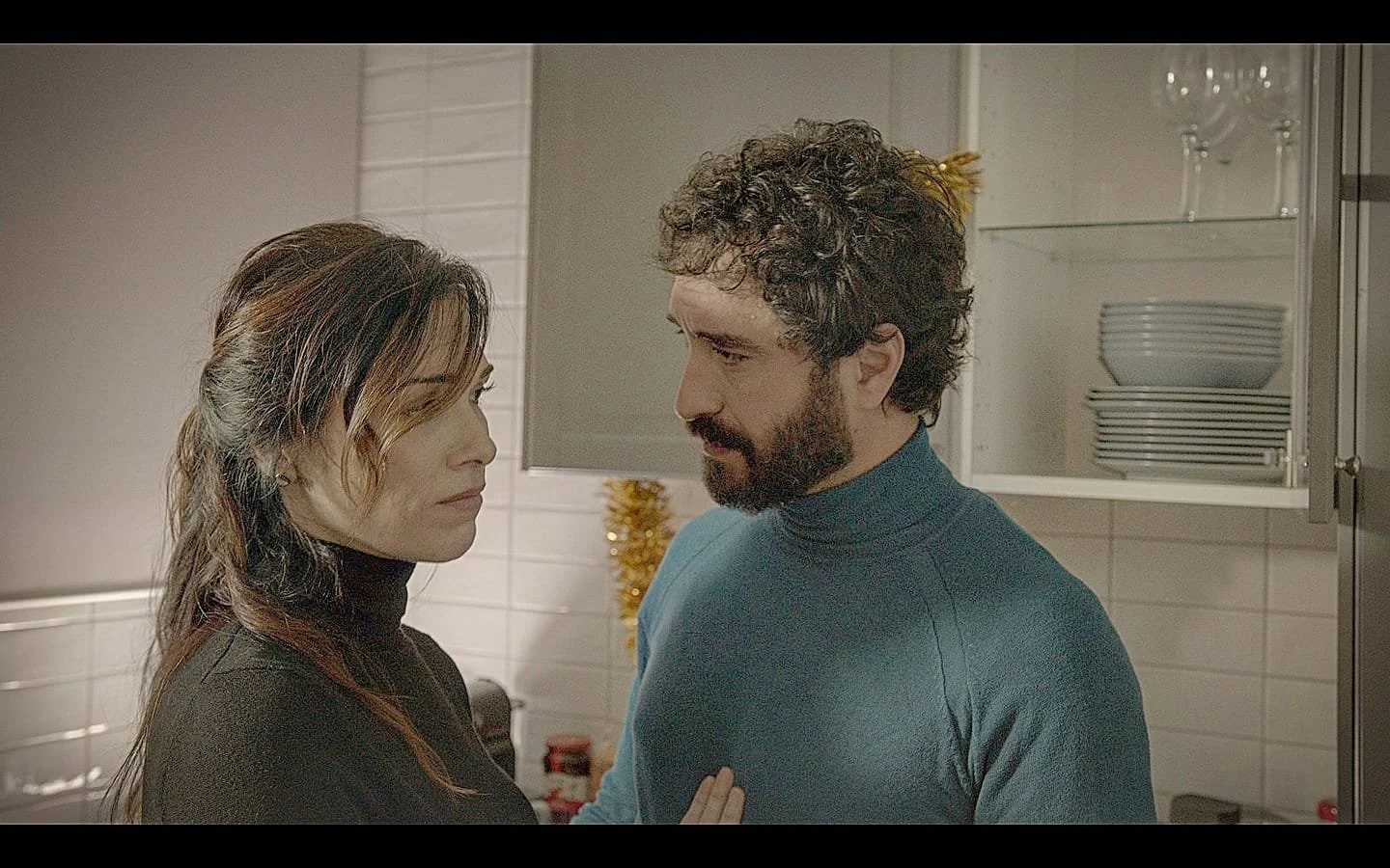 Miguel Ramiro y Elisabeth Angulo en un rodaje.