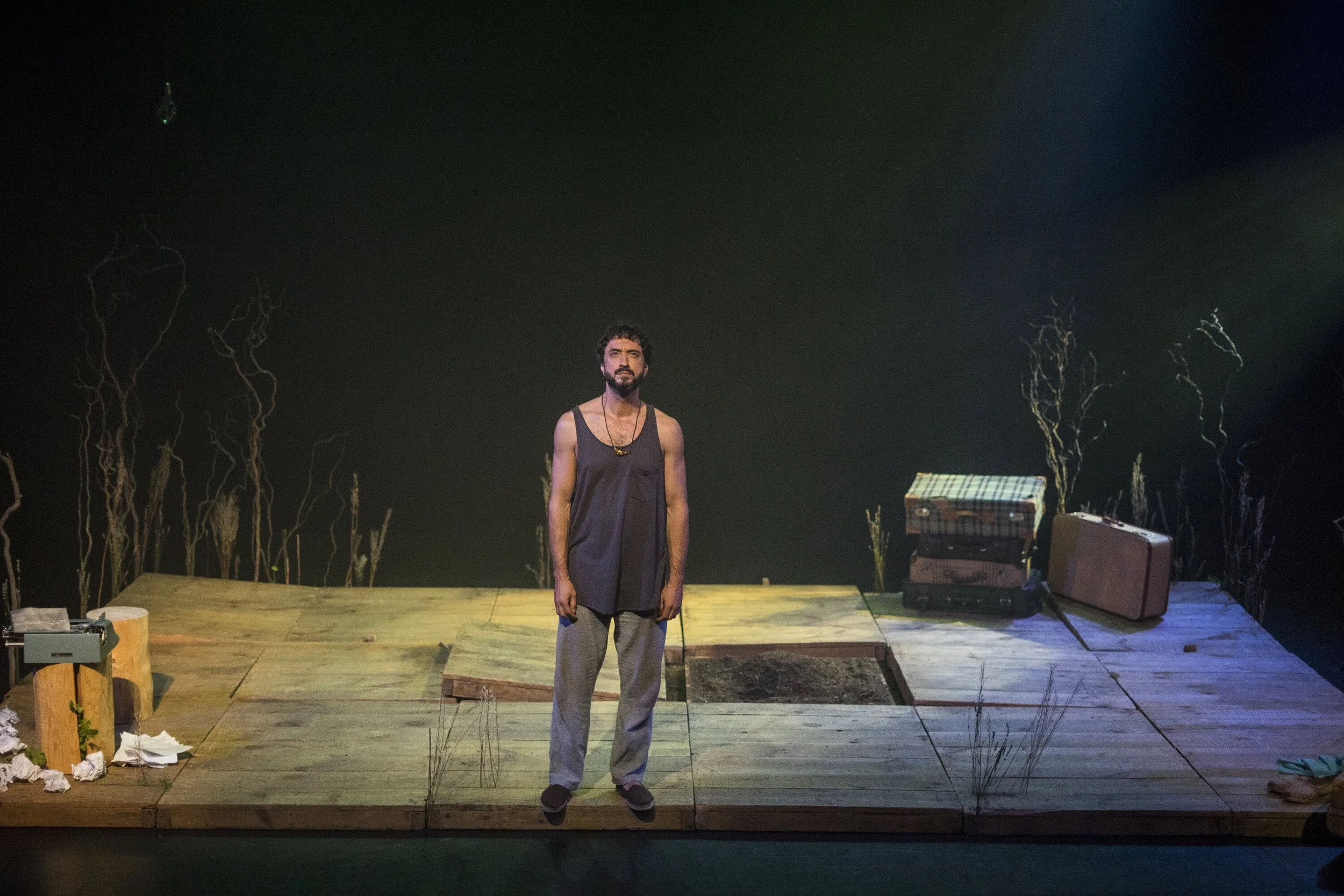 Miguel Ramiro  en la obra "Amateurs", de David Roldán.