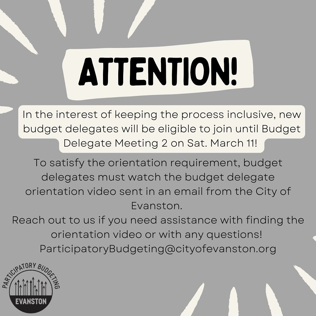 In the interest of keeping the process inclusive, new budget delegates will be eligible to join until Budget Delegate Meeting 2 on Sat. March 11! 
To satisfy the orientation requirement, budget delegates must watch the budget delegate orientation vid