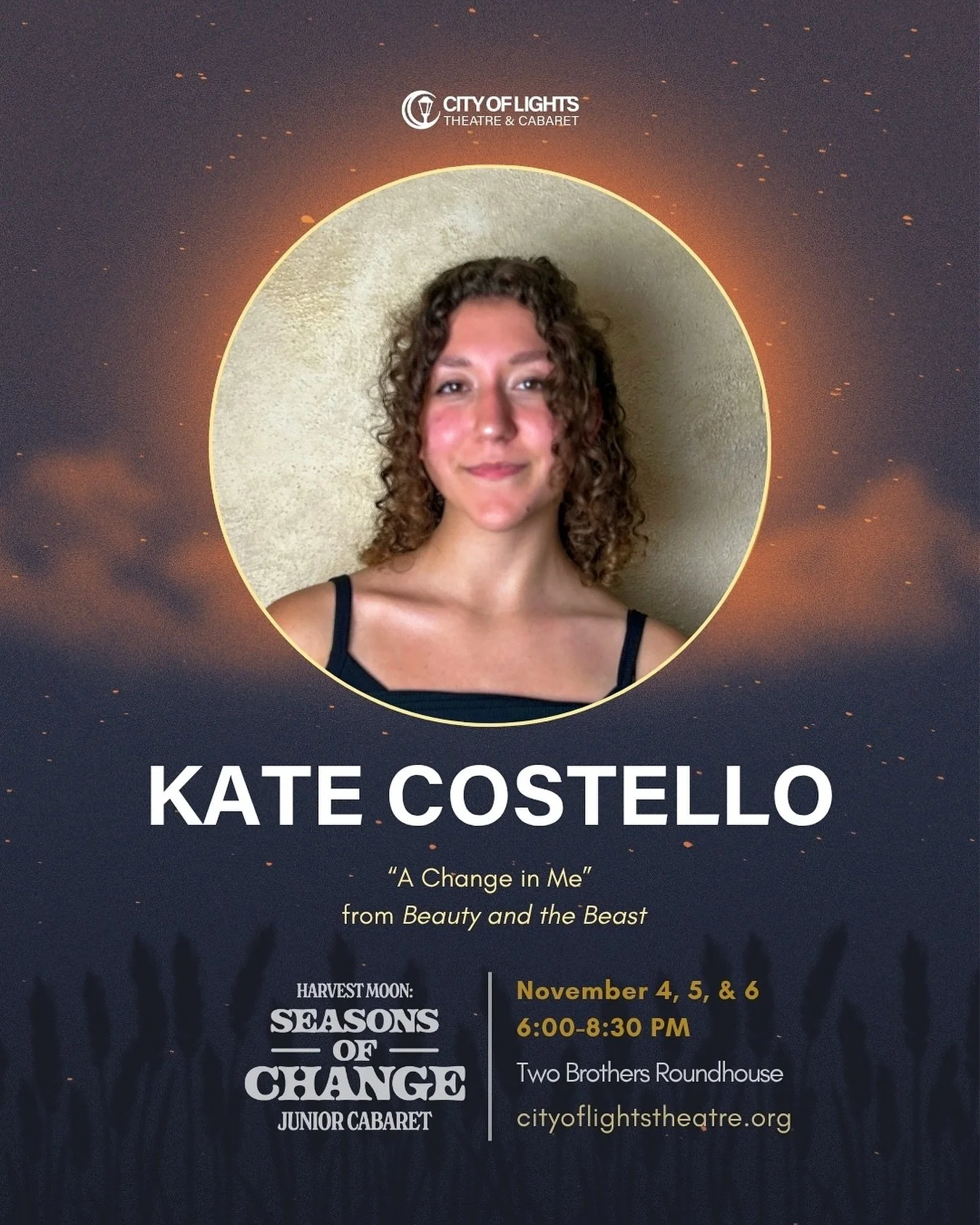 Meet Kate Costello! We have loved working with Kate for the past two years🤩 Get your tickets to see Kate perform “A Change in Me” from Beauty and the Beast!🌹💛 tickets on sale now!