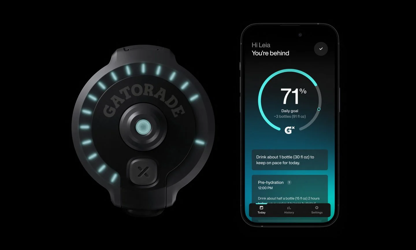 Daily goal on the bottle and app