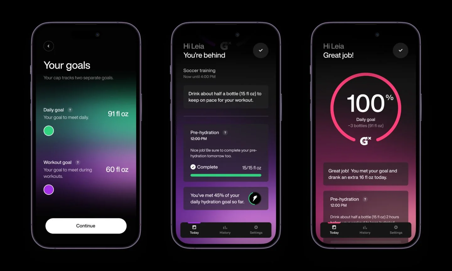 Setting hydration goals