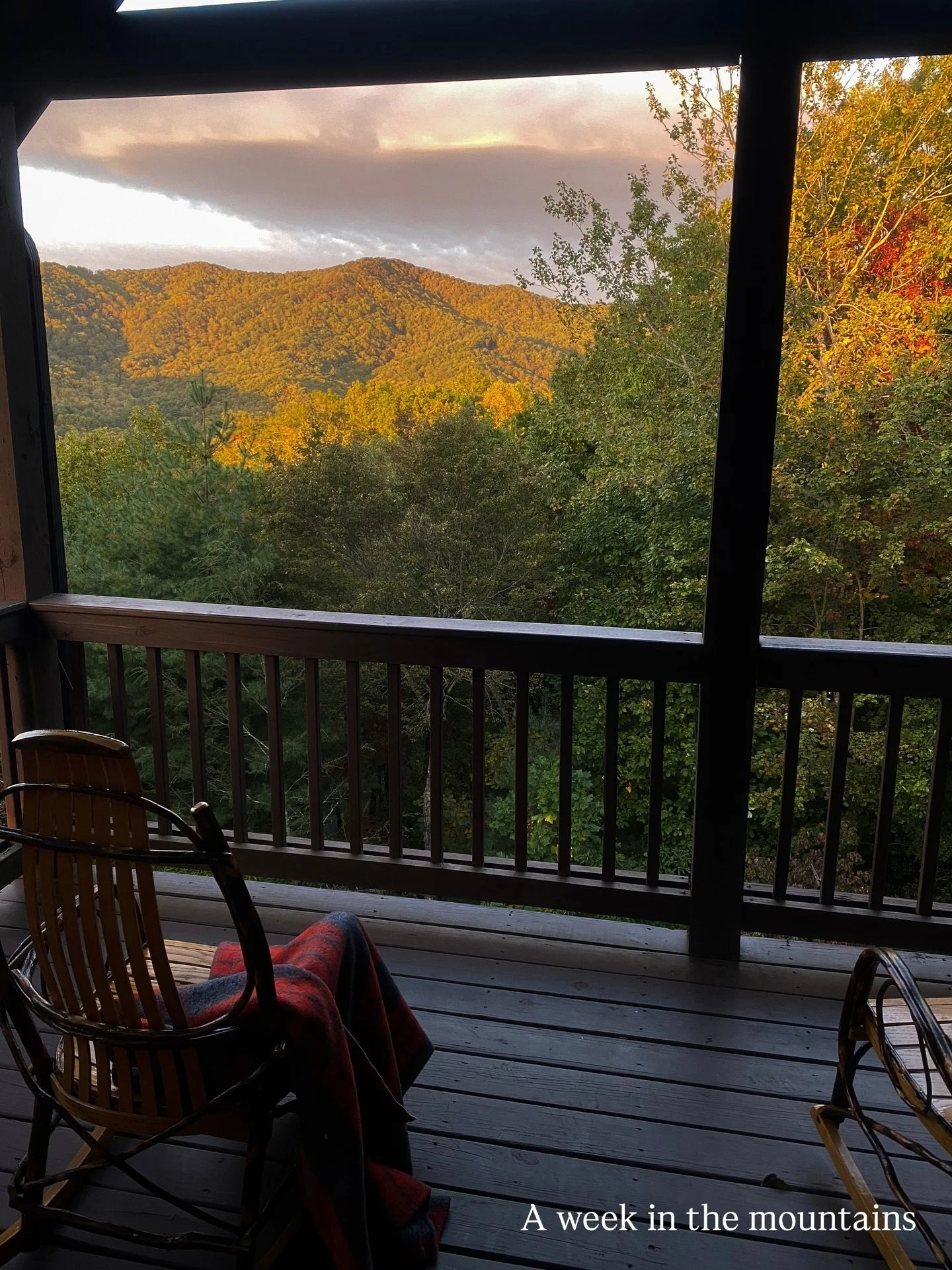 A week in Blue Ridge🍂 Over 2 years ago, Tyler and one of his lifelong friends signed up for the Fly Rod Making Class at @oysterbamboo . The waitlist for the class is YEARS which is why they signed up so long ago. The time finally came and we all loa