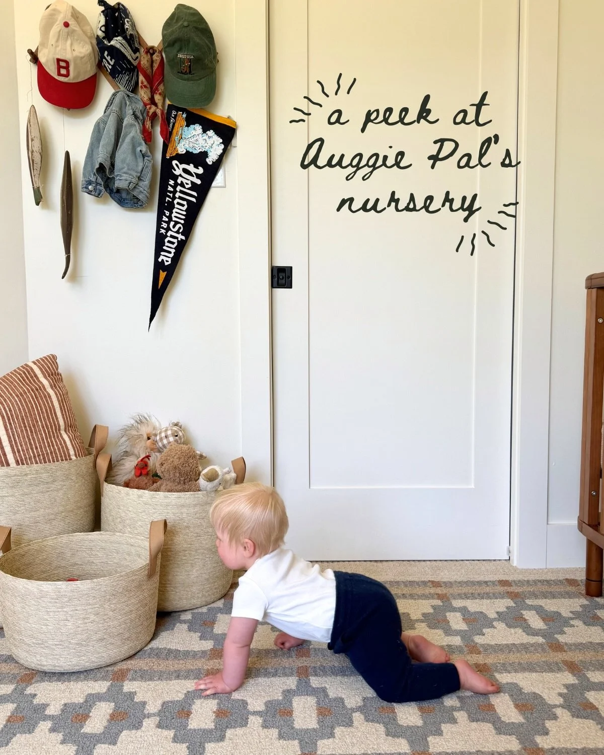 When we moved into our home a few months ago, my goal was to get Auggie&rsquo;s room decorated and feeling cozy by his 1st birthday in June. I am so thankful to partner with @onequince on such a special project🥹They helped bring color, rich texture 