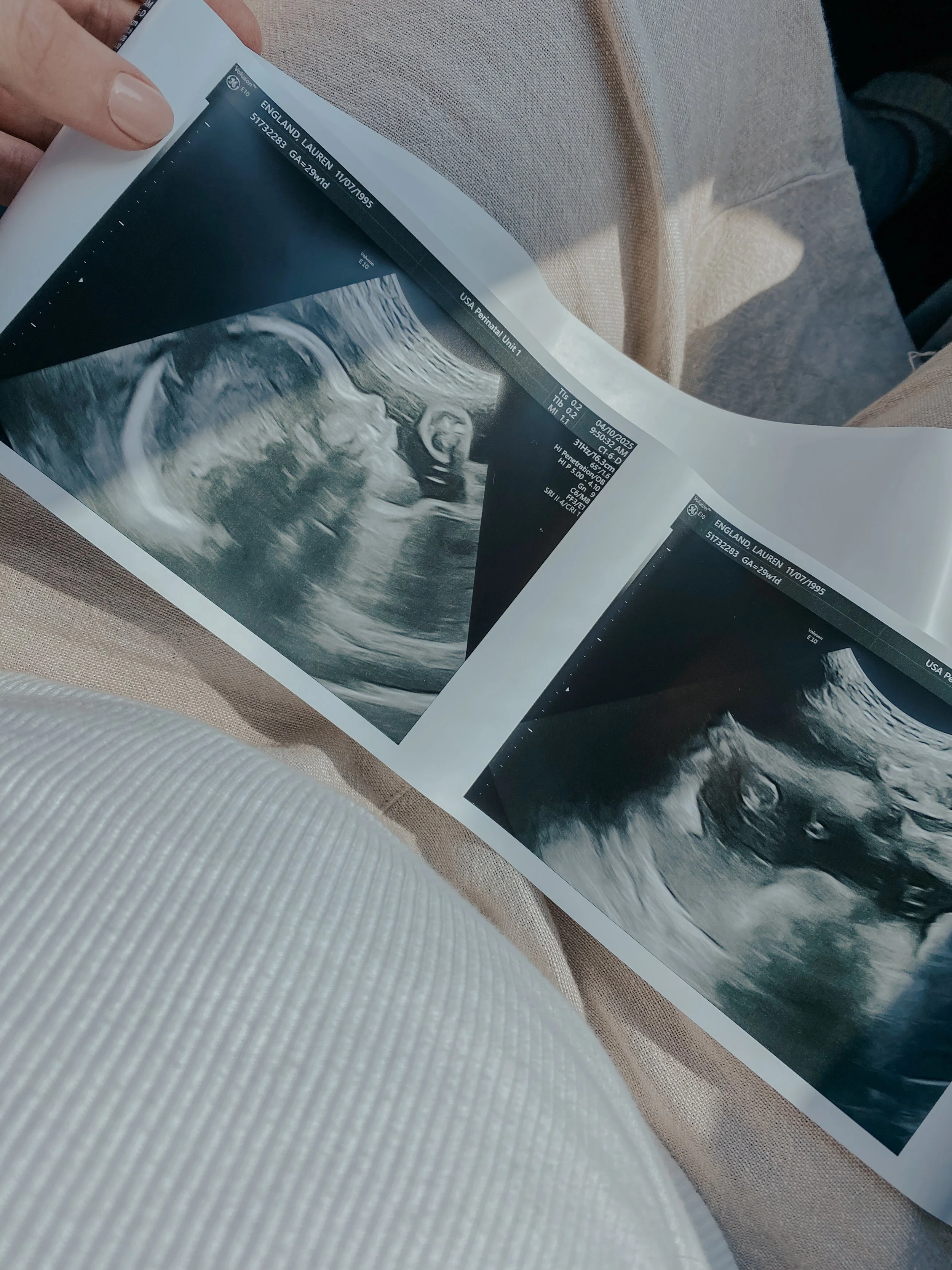 Lauren England of The Good State holding her ultrasound photo of her baby boy. Lauren England shares about the gift of life and life more abundantly. That it’s not something we have to wait to experience one day, but we can savor in the everyday.