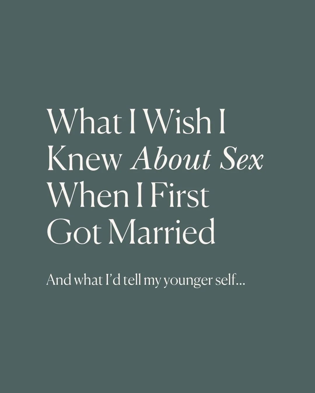 At 50-something (🤫), physical intimacy can become more fulfilling than ever, but it&rsquo;s because we&rsquo;ve had the difficult conversations.

I&rsquo;ve shared when sex felt like a transaction, those seasons when Gabe avoided the heart work nece