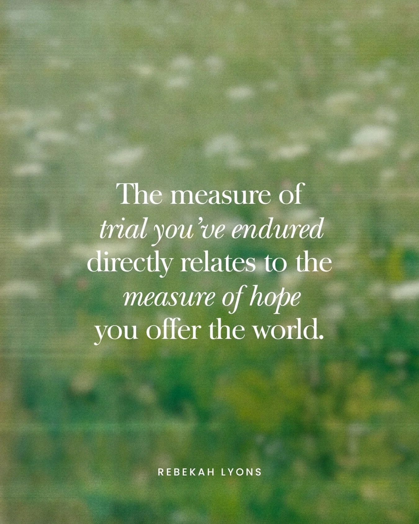 This is for the ones who sit smack dab in the middle of something hard. I promise you this &ndash; it&rsquo;s not for naught.

You&rsquo;ll look back on this season a little later, and see light breaking through the entire time.

You&rsquo;ll have a 