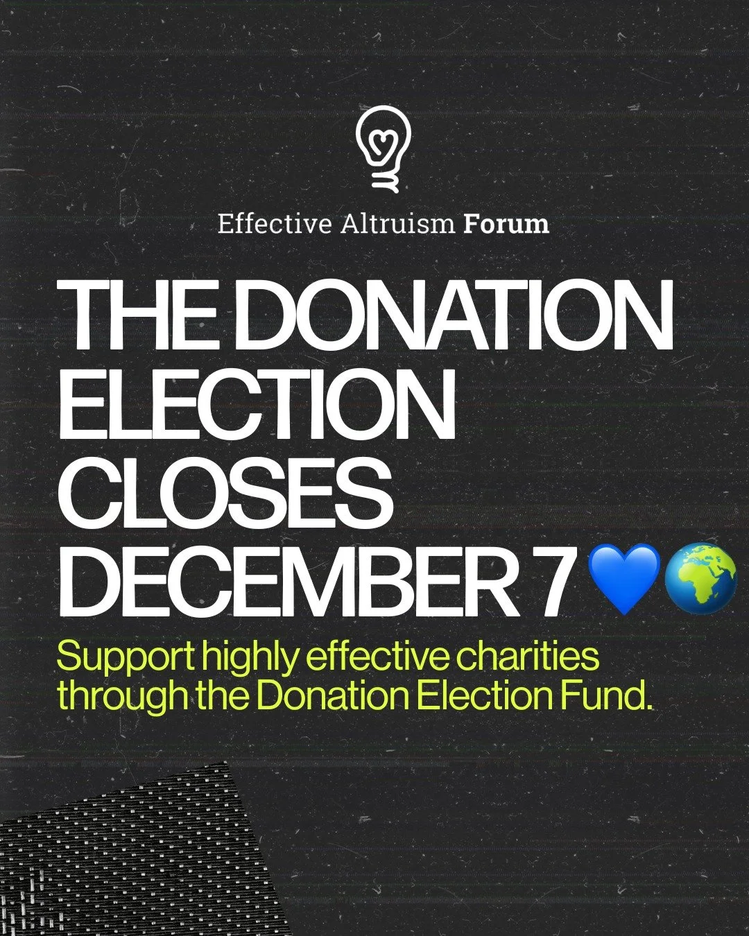 This year&rsquo;s Donation Election ballot features highly effective organizations working across global health, animal welfare, AI safety, and global catastrophic risk &mdash; and One for the World (OFTW) is honored to be included.

Your participati