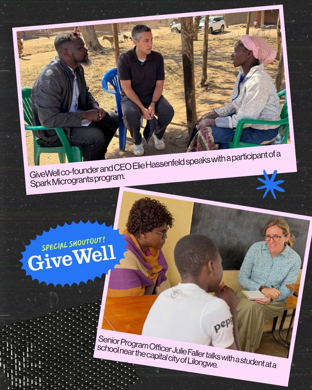 Behind every aid cut, there&rsquo;s a person who loses access to care. ❤️&zwj;🩹⠀
⠀
GiveWell&rsquo;s team spent a week in Malawi 🇲🇼, to sit with the communities most impacted by global health funding cuts:⠀
⠀
❤️&zwj;🩹 Students ⠀
❤️&zwj;🩹 Mothers⠀