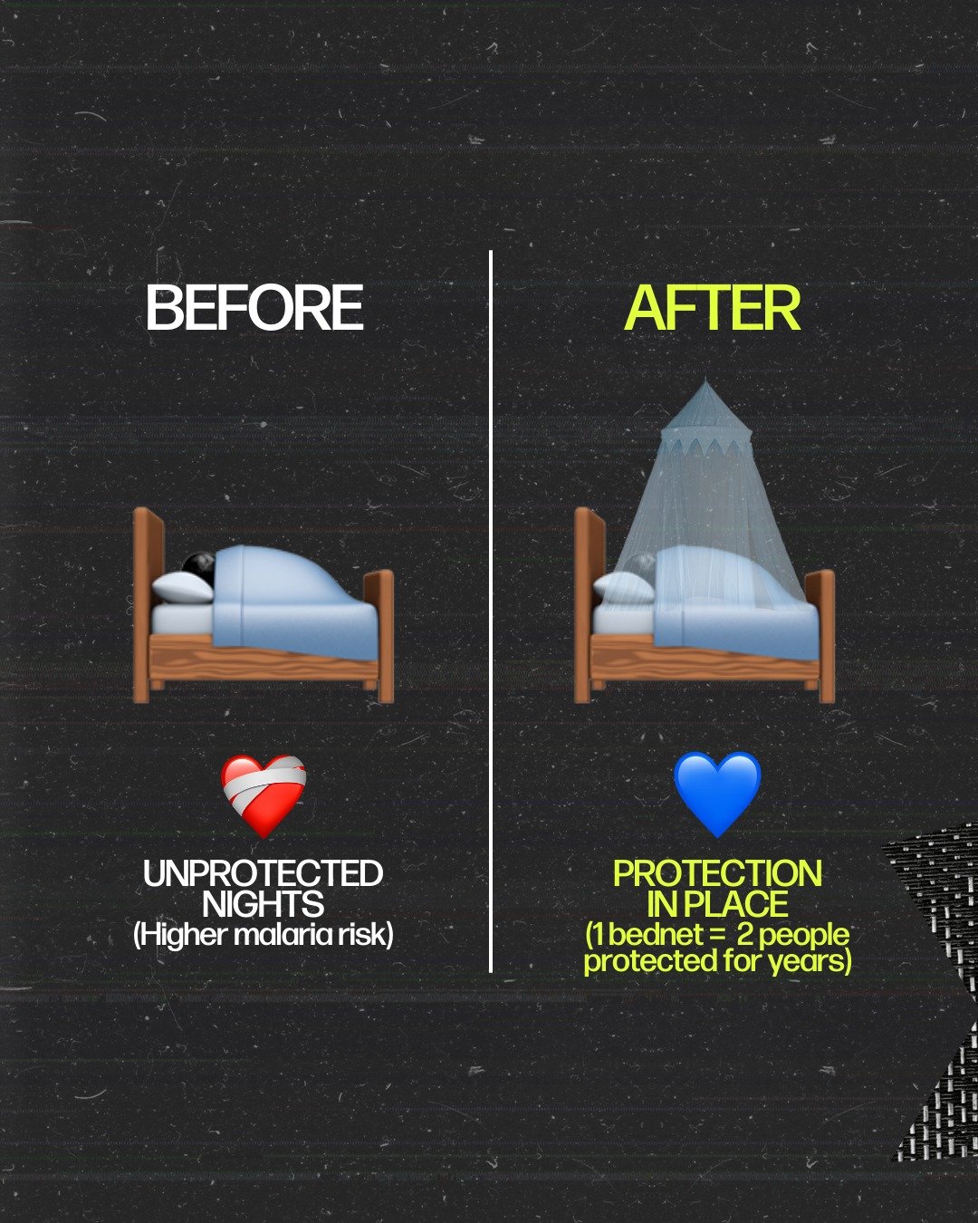48 hours ⏰ left in 2025, but still plenty of time to make it a year of impact. 💥 $2 can help provide a bednet that protects people from malaria while they sleep. 🛌

A small decision today protects lives long into the future. 💙👉
Start your 1% jour
