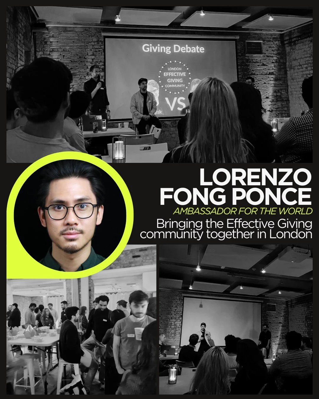 60 people. 🫶 One room in London 🇬🇧 A big conversation about where giving can do the most good. 💙⠀
⠀
Huge thanks to OFTW Community Ambassador Lorenzo Fong Ponce, for organizing this debate at Newspeak House and bringing together a thoughtful commu