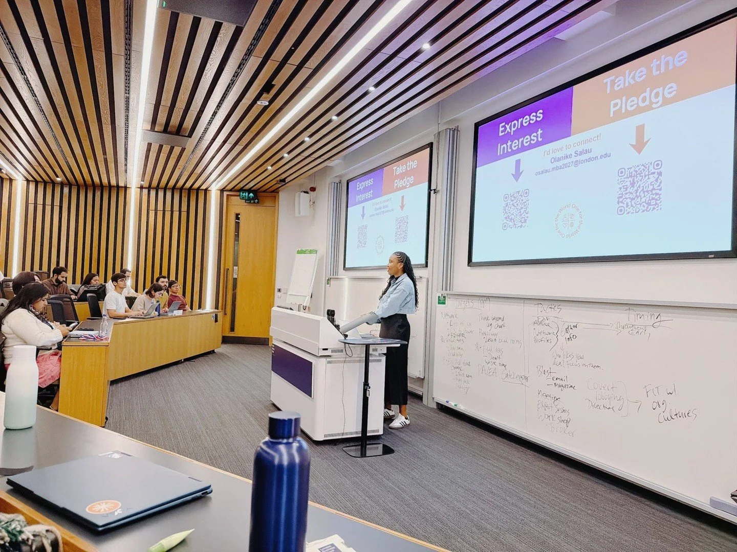Big ideas start with one person. 💙⠀
⠀
At London Business School, Olanike Salau is turning a simple question into action:⠀
Can we use our MBAs to change the world? 🌎⠀
⠀
Last week, she introduced her classmates to the 1% Pledge &mdash; showing how gi