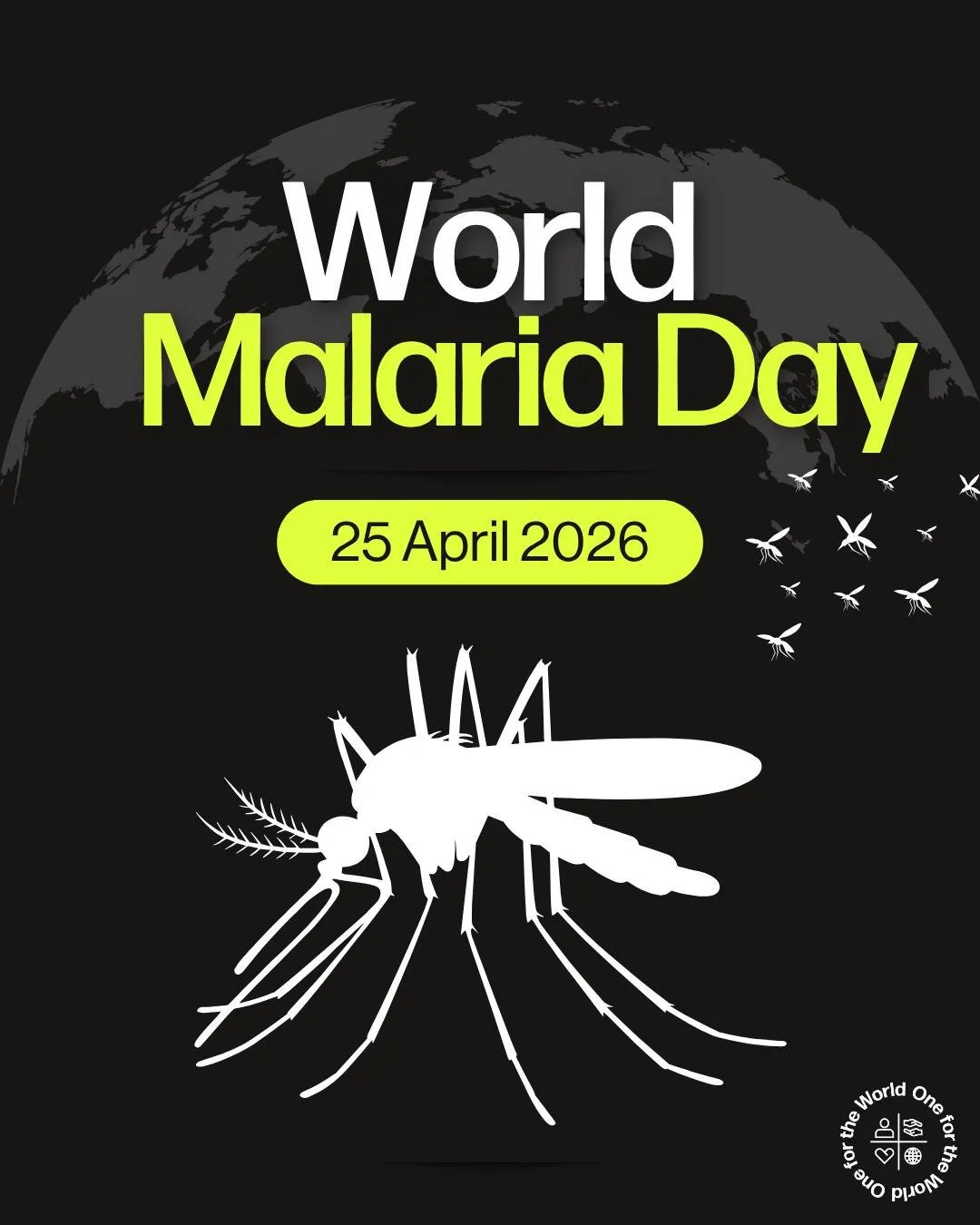 Today is World Malaria Day. ⠀
⠀
At One for the World, we&rsquo;re proud to partner with Against Malaria Foundation and the Malaria Consortium who are delivering life-saving health interventions, including new-generation bed nets and seasonal malaria 