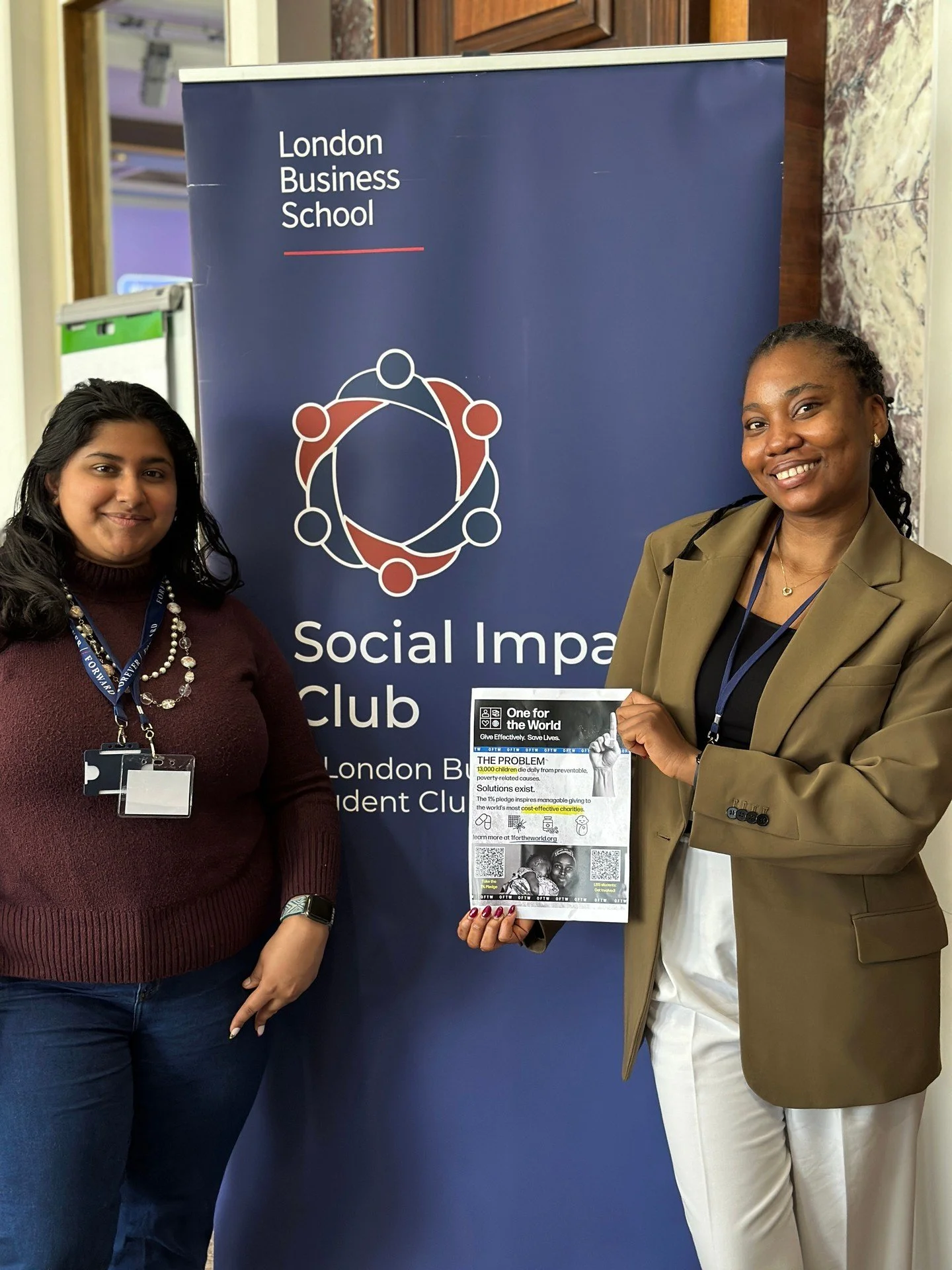 Olanike Salau, Chapter Leader at One for the World, collaborating at the LBS Impact Conference to turn conversations into action. 💡⠀
⠀
Join the movement, become a member or start a chapter at https://bit.ly/4d5zZtL.