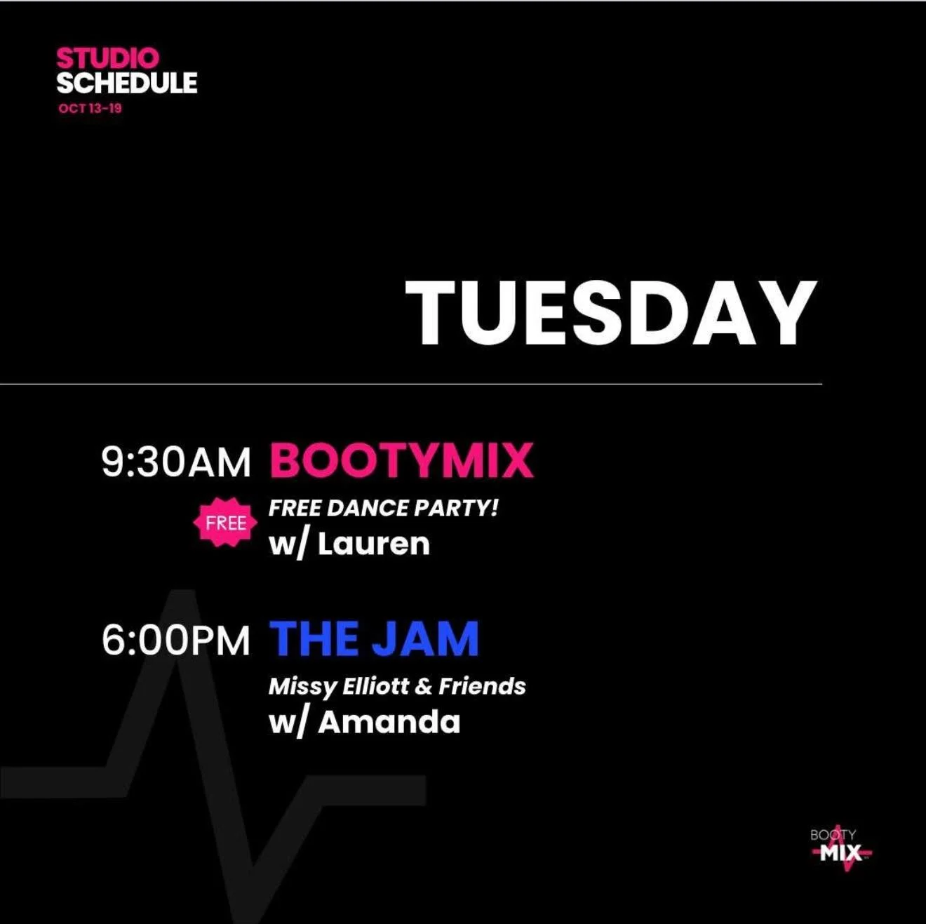 FREE BootyMix with Lauren tomorrowwww!