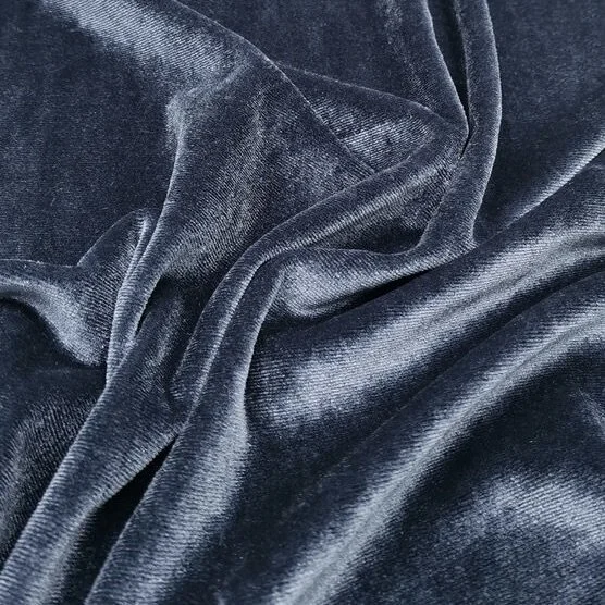 Grisaille Stretch Velvet Fabric