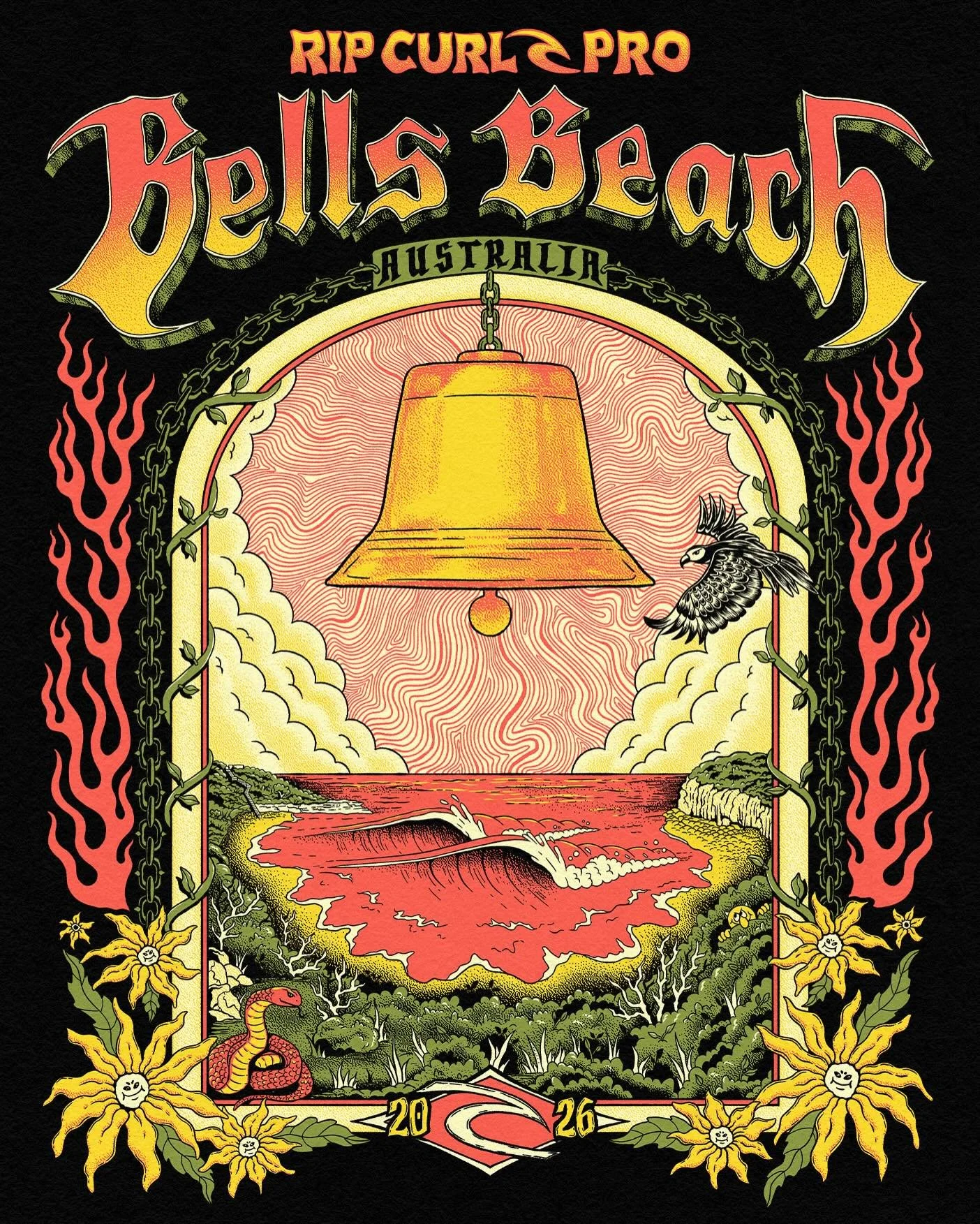 BELLS BEACH 2026 for @ripcurl 🌊
So excited to share this one. I love the way the merch turned out, I&rsquo;ve been wearing the hoodie pretty much every day since I got one. 
Thanks for having me on this one @casey_egan 🙏