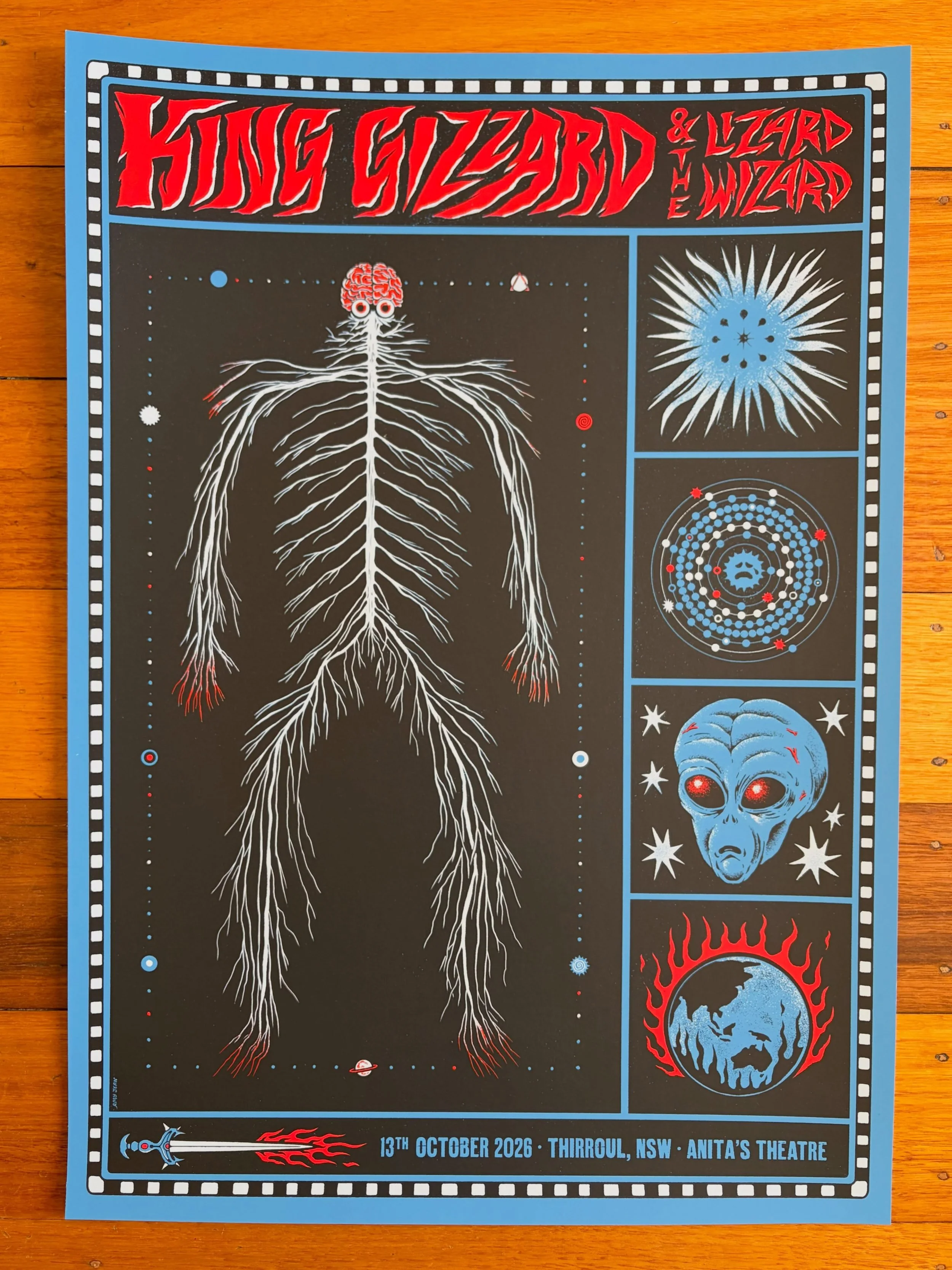 KGLW! ANITA&rsquo;S! Ahhhhhhhh!

Clearly inspired by Alien Metal. There&rsquo;s 143 squares in the border and 143 dots around the freaked out nervous system. I may continue drawing nervous systems after this. Thanks for having me Gizz. And thanks for
