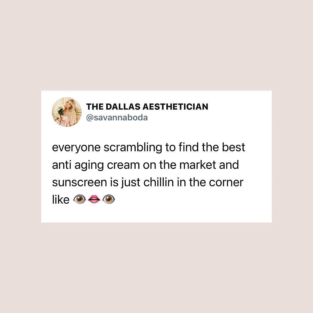 @thedallasaesthetician knows what&rsquo;s up &ldquo;sunscreen is the most effective anti-aging cream 😗&rdquo; 

If you know me you know I&rsquo;m the sun police - always enforcing SPF 🧴 You&rsquo;ll thank me later xoxo gossip girl
.
.
.
#pimplepopp