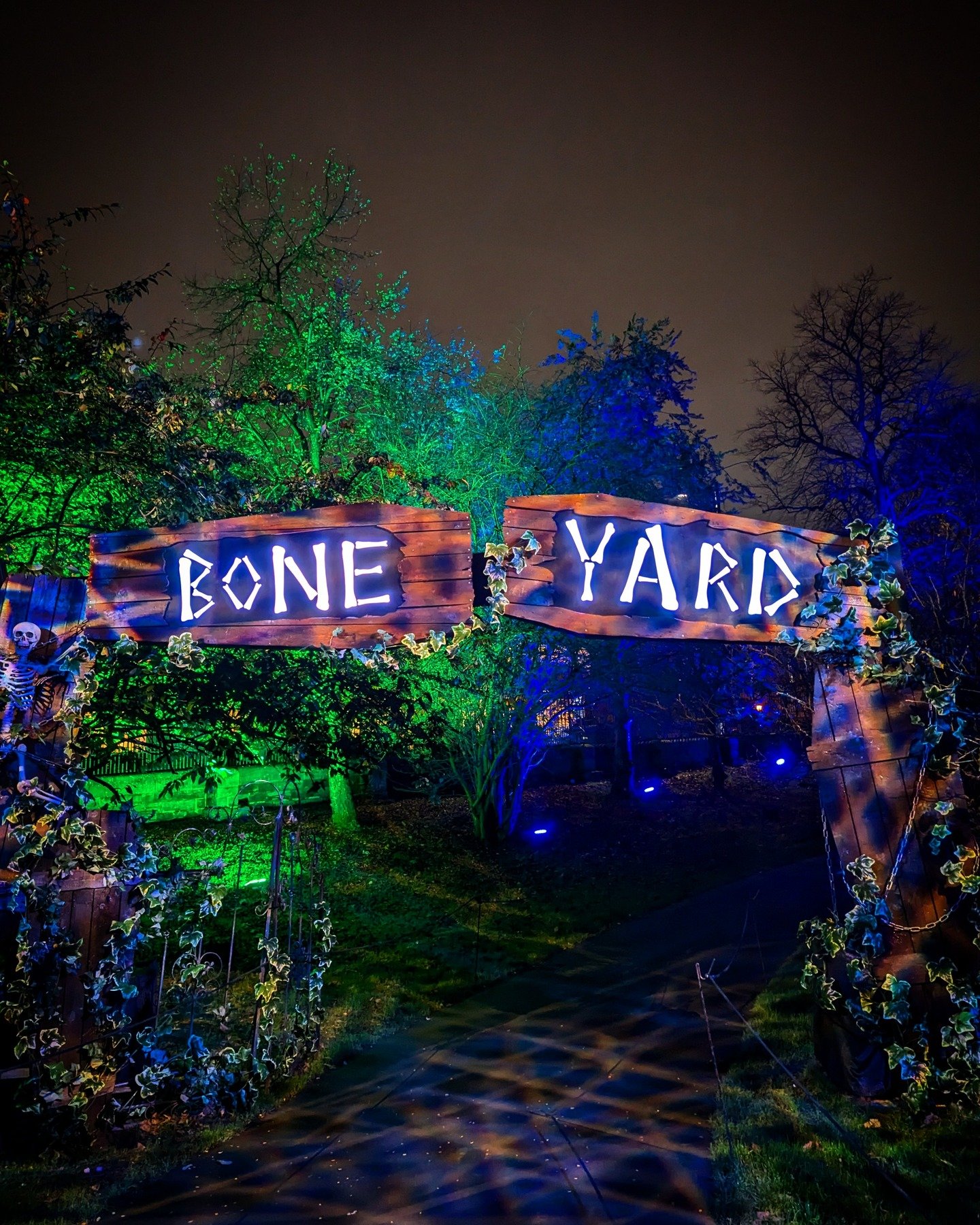 The Boneyard entrance in all its ghoulish glory @itisonglasglow 

Big shout out to Duncan @outfoxsolutions for all his help on this one - the man is a problem solving wizard! 

Design by @weeeeclaire