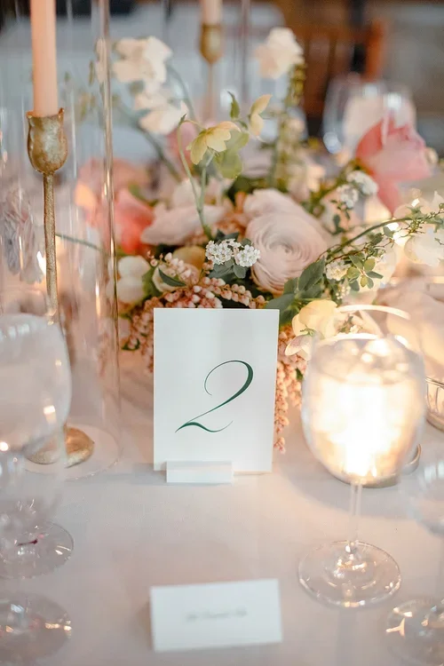 tablescape and table number inspiration