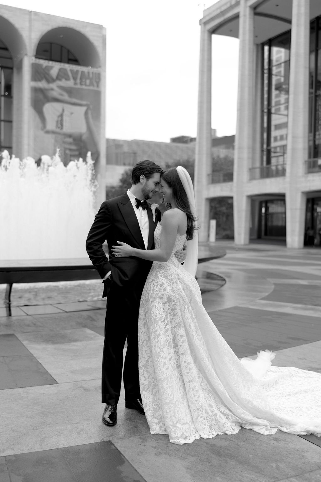 Modern October Wedding at Lincoln Center New York