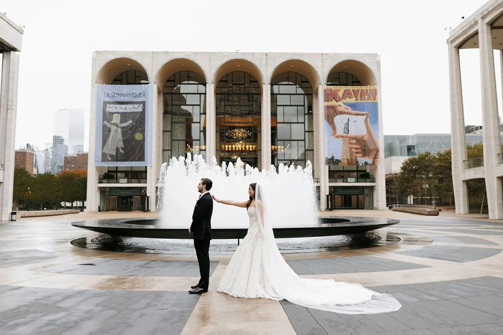 Modern October Wedding at Lincoln Center New York