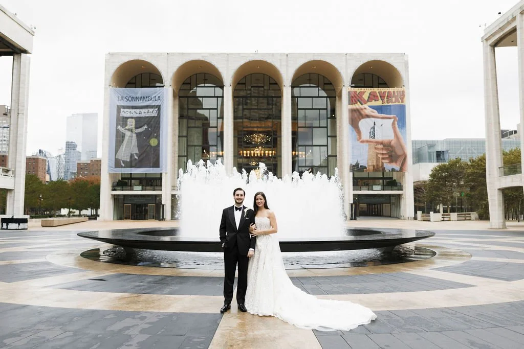 Modern October Wedding at Lincoln Center New York