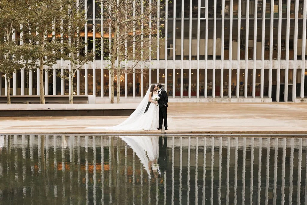 Modern October Wedding at Lincoln Center New York
