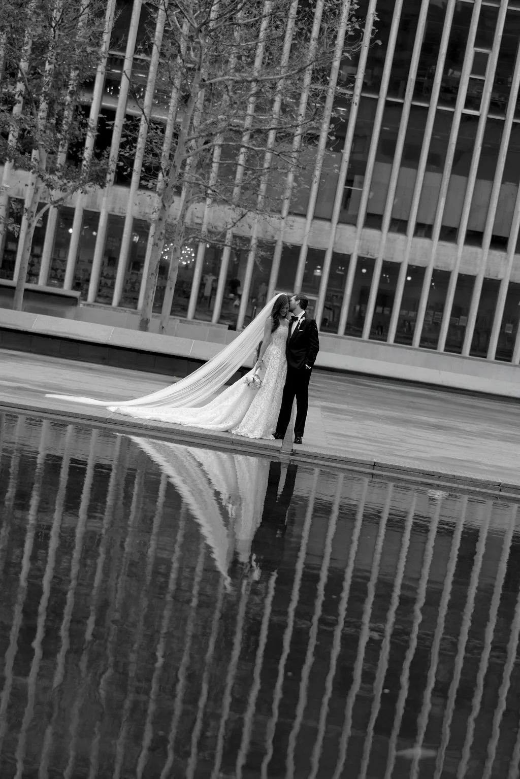 Modern October Wedding at Lincoln Center New York