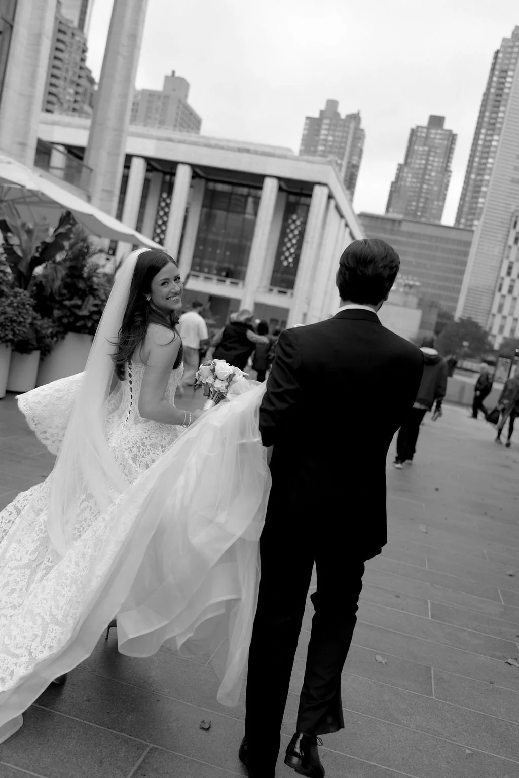 Modern October Wedding at Lincoln Center New York